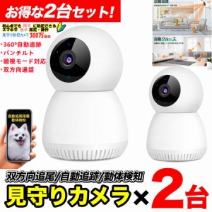 2台 防犯カメラ WiFi 屋内 ワイヤレス ネットワークカメラ IPカメラ PTZ 300万 屋内 カメラ 暗視撮影 双方向音声 動体検知 家庭監視 ベビ