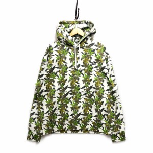 SUPREME×THE NORTH FACE NT52301I 23AW  Leaf Hooded P/O Sweat Shirt スウェットパーカー ホワイトリーフプリント L 正規品 / 32920