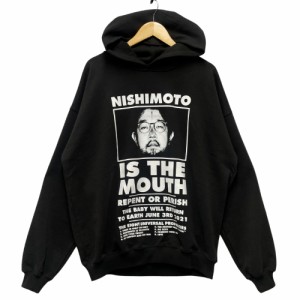 NISHIMOTO IS THE MOUTH ニシモト イズ ザ マウス プリント スウェット パーカー ブラック サイズXL 正規品 / B5174