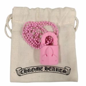 CHROME HEARTS クロムハーツ パドロック シリコン ネックレス ピンク 正規品 / 33979
