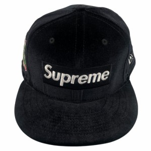 SUPREME シュプリーム Velour Box Logo New Era ベロア キャップ ブラック サイズ7 3/4 正規品 / 34284