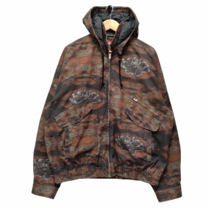 SUPREME シュプリーム Leather Collar Utility Jacket フード付 襟レザー ユーティリティ ジャケット Peacock サイズL 正規品 / 34304