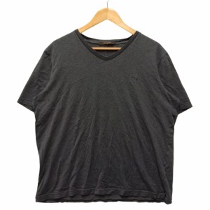 LOUIS VUITTON ルイ・ヴィトン 品番 HAY51W サークル LV 刺?入り Vネック 半袖Ｔシャツ グレー サイズXXL 正規品 / 34395