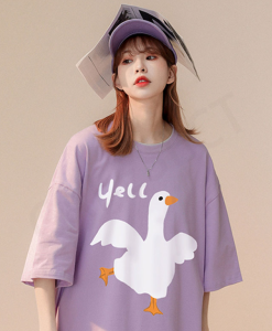 YellアヒルTシャツ レディース シンプルで可愛いデザイン トップス お出かけ アウトドア ストリート キャンプ ハロウィン