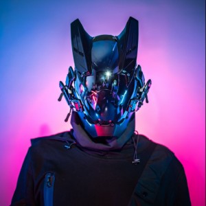 サイバーパンクマスク ブラック 2022 アイマスク コスプレ ネオ東京 ハロウィン ストリート DJ 日除け バイク 釣り ゴルフ