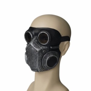 スチームパンクマスク UV保護 ラテックス 2022 ワンサイズ キャンプ デート アイマスク コスプレ ネオ東京 ハロウィン ストリート ホラー