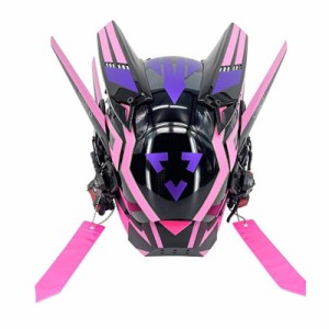 サイバーパンクマスク  マシナリーブロッサム 2022 バラクラバ付き LEDライト NEOトーキョー ヘルメット ハロウィン ストリート DJ バイ