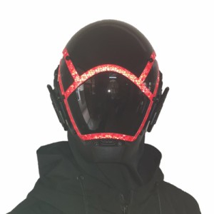 サイバーパンクマスク 2023 反射光フィルム NEOトーキョー ヘルメット ハロウィン ストリート DJ バイク サバゲー コスプレ 自転車