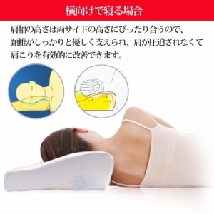 枕 安眠 肩こり対策 快眠枕 熟睡 低反発枕 いびき防止 首?頭?肩をやさしく支える　枕 頚椎サポート頭痛改善 横向き対応