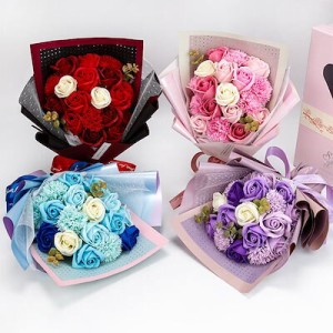 造花 バラ 花束 母の日　プレゼント 石鹸花 花　ギフト ブーケ ソープフラワー 韓国 誕生日 祝い