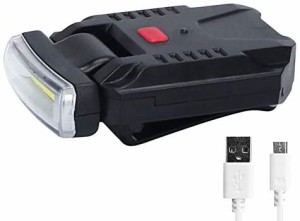 5W クリップオン キャップ ランプ、USB 充電式 クリップメイト ウルト ラブライト キャップ フラッド ライト、広い カバー エリア 野球 