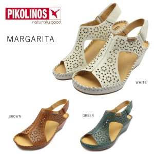 ピコリノス PIKOLINOS レディース MARGARITA レザー サンダル  ウェッジソヒール パンチング PK852 本革 943-1690 スペイン