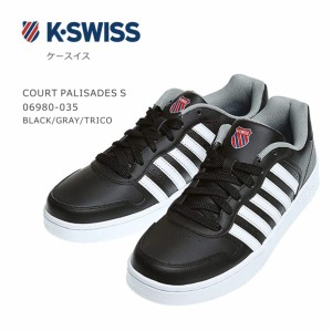 K-SWISS ケー スイス メンズ スニーカー 06980 COURT PALISADES S シューズ 靴 ブラック グレー トリコ