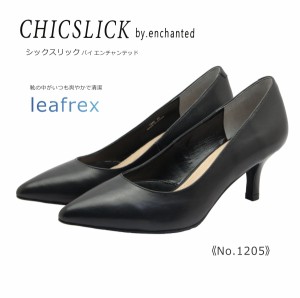 CHICSLICK by.enchanted シックスリック バイ エンチャンテッド レディース パンプス 1205 ヒール フォーマル レザー 本革 黒 ブラック