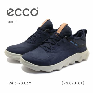 ecco エコー メンズ スニーカー 820184 ECCO MX M レースアップ レザー 本革 靴 紺 ネイビー ナイトスカイ