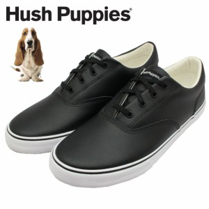 Hush Puppies ハッシュパピー メンズ レザー スニーカー ウォーキングシューズ  M-02100007 紳士 靴 本革 黒 クロ ブラック