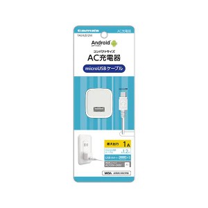 多摩電子工業　AC充電器 USB-A×1 microUSBケーブル付 （ホワイト） TA51US12W