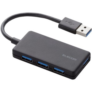 エレコム USB3.0 ハブ 4ポート U3H-A416B BK