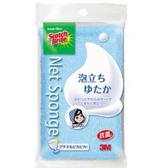 【３０個セット】【１ケース分】 スコッチ・ブライト 泡立ちゆたかネットスポンジ ブルー×３０個セット　１ケース分 【dcs】【k】【ご注