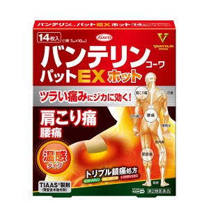 【第2類医薬品】興和 バンテリンコーワパットEXホット 14枚入【ori】　コーワ