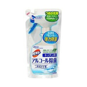 【１８個セット】 カビキラー アルコール除菌 キッチン用 つめかえ 350mL ×１８個セット　１ケース分 【dcs】