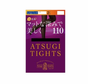 アツギ タイツ マットな深みで美しく 110デニール L-LL ブラック(2足入)