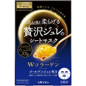 【３６個セット】【１ケース分】 プレミアムプレサ 大人の肌を柔らげる贅沢ジュレのシートマスク Wコラーゲン 3回分 ×３６個セット　１