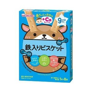 【２４個セット】【１ケース分】 赤ちゃんのおやつ+Ca カルシウム 鉄入りビスケット 34g(1本*8袋入)×２４個セット　１ケース分 【dcs】 