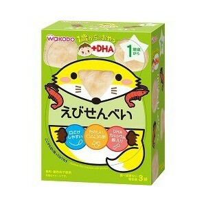 1歳からのおやつ+DHA えびせんべい 18g(6g*3袋入)  ※軽減税率対象品