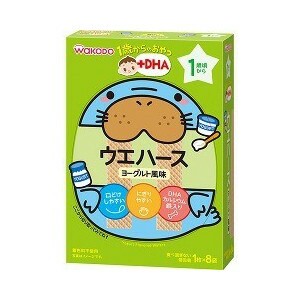 【５個セット】1歳からのおやつ+DHA ウエハース ヨーグルト風味 32g(1枚*8袋入)×５個セット  ※軽減税率対象品