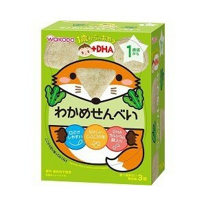 1歳からのおやつ+DHA わかめせんべい 18g(6g*3袋入)  ※軽減税率対象品