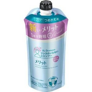 【２４個セット】【１ケース分】 メリット リンスのいらないシャンプー つめかえ用 340mL ×２４個セット　１ケース分 【dcs】