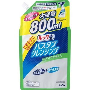 【１２個セット】【１ケース分】 ルックプラス バスタブクレンジング クリアシトラスの香り 詰替 大容量 800mL ×１２個セット　１ケース