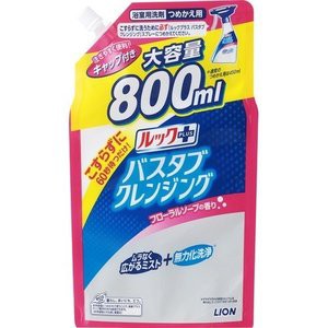 【１２個セット】【１ケース分】 ルックプラス バスタブクレンジング フローラルソープの香り 詰替 大容量 800mL ×１２個セット　１ケー