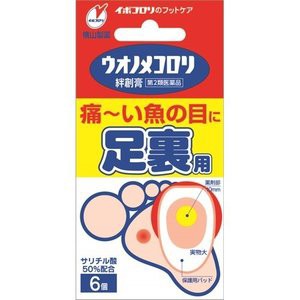 【第2類医薬品】【１０個セット】 ウオノメコロリ絆創膏 足うら用 6個入×１０個セット【t-10】