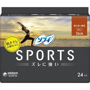 ソフィ SPORTS ナプキン 特に多い昼用 羽なし 26cm 24枚入 