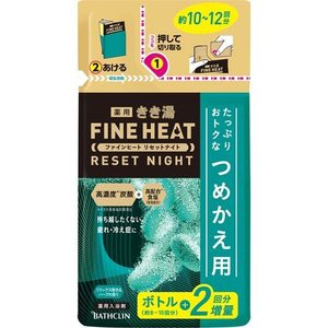 【１０個セット】 きき湯 ファインヒート リセットナイト リラックス樹木＆ハーブの香り つめかえ用 500g ×１０個セット 