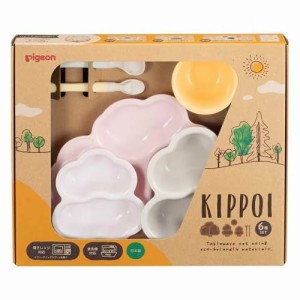 【５個セット】ピジョン KIPPOI ベビー食器セット ベイビーピンク＆ピーチホワイト(1セット)×５個セット 【k】【ご注文後発送までに1週
