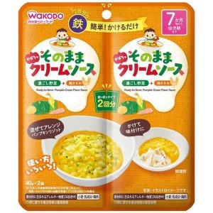 【４８個セット】【１ケース分】 アサヒ 和光堂 そのままソース かぼちゃクリーム(40g*2袋)×４８個セット　１ケース分 【dcs】 ※軽減税