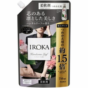 【１５個セット】【１ケース分】 フレア フレグランス IROKA 柔軟剤 ハンサムリーフの香り 詰め替え 特大サイズ(710ml)　詰替え　つめか