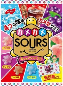 ノーベル製菓　カメカメサワーズアソートグミ 90g  ※軽減税率対象品