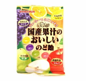 早川製菓 国産果汁のおいしいのど飴 90g【ori】※軽減税率対象品