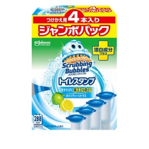 ジョンソン スクラビングバブル トイレスタンプクリーナー 漂白成分プラス ホワイティーシトラス つけかえ用 4本入