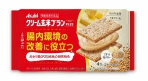 【５個セット】アサヒグループ食品  クリーム玄米ブランプラス　ごま＆塩バター 　７２g（２枚×２個包装）×５個セット 【正規品】 ※軽