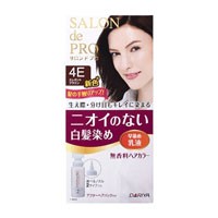 【５個セット】 サロンドプロ 無香料ヘアカラー 早染め乳液 4E エレガントブラウン (1セット)×５個セット 