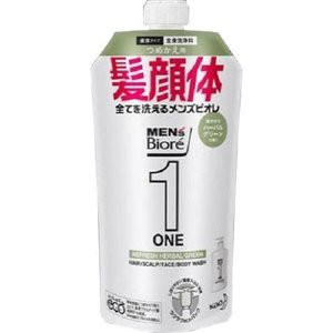 メンズビオレONE オールインワン全身洗浄料 ハーブルグリーンの香り つめかえ用 340mL