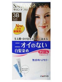 【５個セット】 サロンドプロ 無香料ヘアカラー クリーム 白髪用 3B ベージュブラウン(1セット)×５個セット 