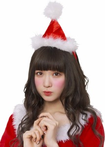 サンタカチューシャ 赤 ヘッドアクセサリー かわいい 簡易仮装 お手軽 クリスマス