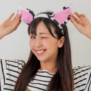 animalカチューシャ ダルメシアン犬 いぬ 動物 ヘアバンド ヘアアクセ コスプレ 仮装 変装 グッズ 小道具 小物 お遊戯 行事 演劇 舞台 ハ