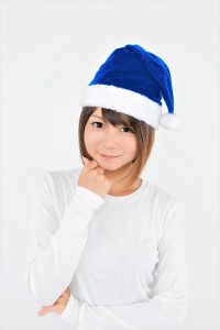 サンタ帽子 ブルー サンタクロース クリスマス パーティー クリスマス会 子供会 行事 祭事 クリパ 仮装 余興 学園祭 文化祭